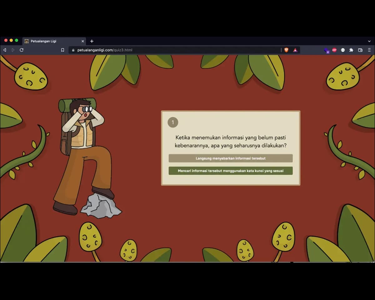 Petualangan Ligi: Game Literasi Hoaks