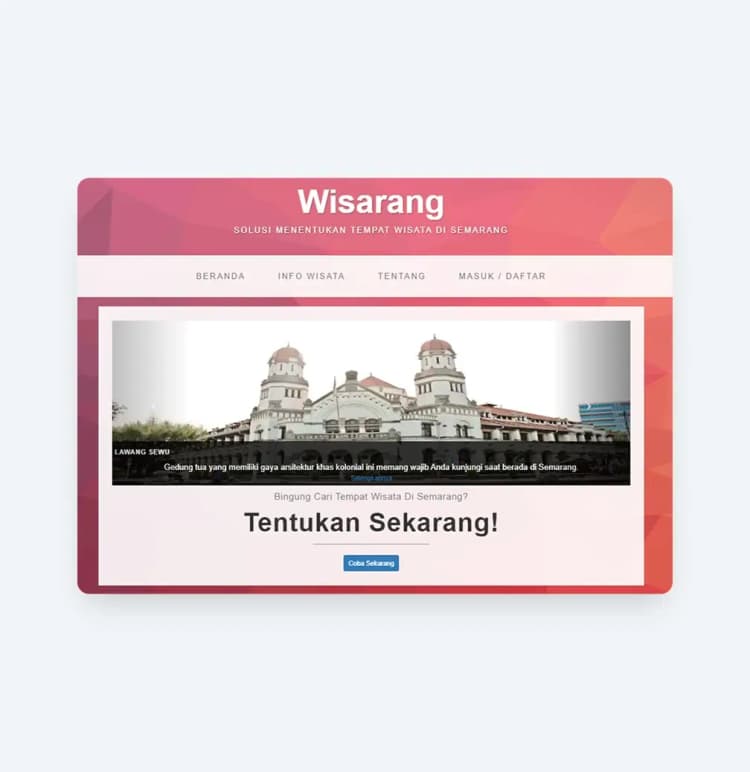 Website Tempat Wisata Semarang