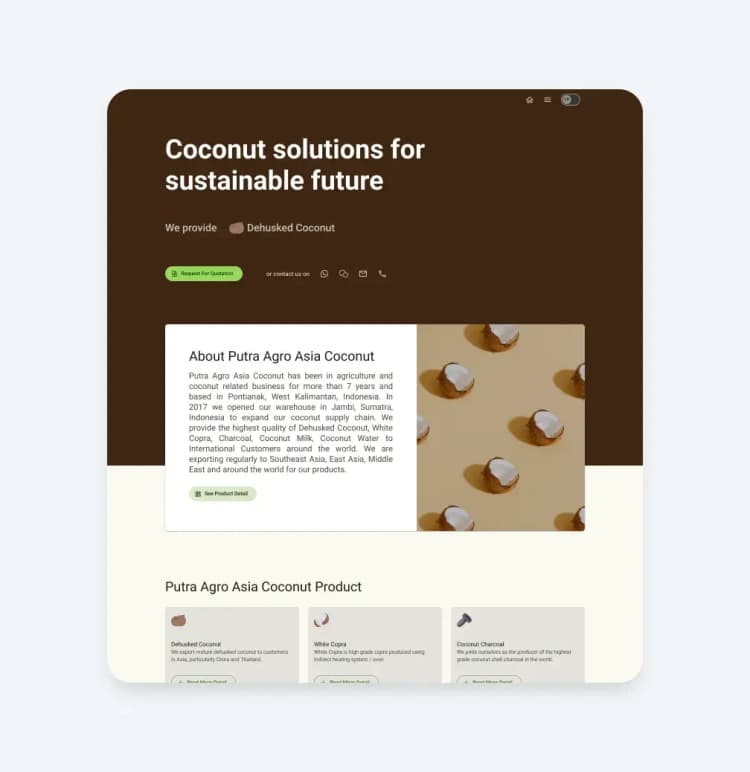 Website Pabrik Kelapa